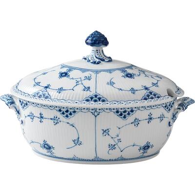 皇家哥本哈根手绘餐具带盖汤盅