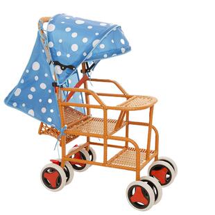 婴儿竹藤推车轻便宝宝藤椅藤编仿藤竹编小孩可坐可躺夏天夏季童车