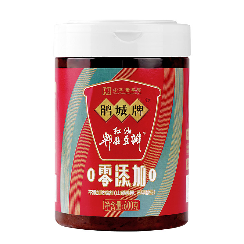 鹃城牌600g红油豆瓣酱易拉罐装
