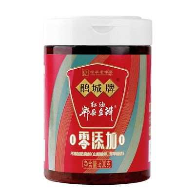 鹃城牌600g红油豆瓣酱易拉罐装
