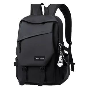 双肩包男士简约百搭大容量电脑旅行背包女初中生高中大学生书包男