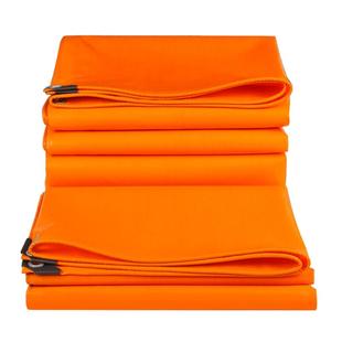 橙色防火布PVC防雨布阻燃防水防晒遮阳加厚帆布蓬布油布三防篷布