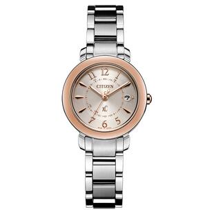 【自营】西铁城手表女XC舒博钛光动能多局电波钢带女表ES9446-54W