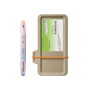 米娅小小鸟双头叠色荧光笔彩色标记笔学生大容量手帐笔划重点做笔记专用多色手抄报速干10色高颜值粗细记号笔