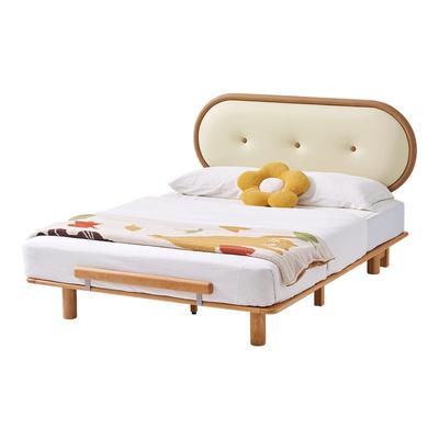 林氏榉木软包悬浮儿童床