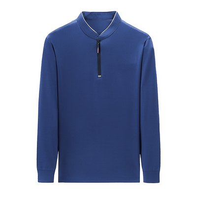 罗蒙春秋季免烫弹力长袖T恤男士