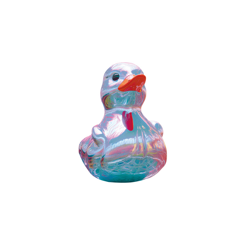 TLP反光车贴 原创 气鼓鼓的鸭子气球 立体感装饰防水汽摩平面贴纸