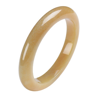 印象眸和田玉手镯女款黄口平安镯玉镯子送女友送妈妈【入门级】