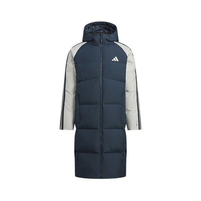 adidas阿迪达斯冬新款拒水防风保暖拼色连帽男长款羽绒服 KQ5494