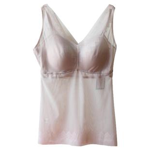 香月明美女春夏薄款网纱免穿文胸聚拢美背内衣搭打底吊带束身背心