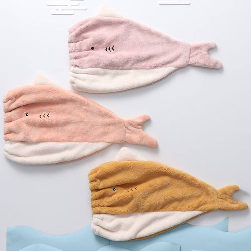 新品 干发帽女吸水速干包头巾 珊瑚绒网红儿童毛巾 新款亲款卡通