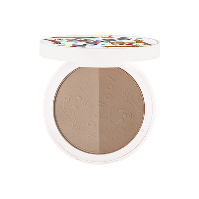 橘朵双色修容粉饼现货速发！