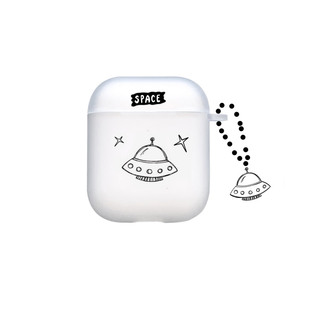 低价清仓 /宇宙飞船原创半透明磨砂耳机壳软壳AirPods1/2/Pro可爱简约情侣壳