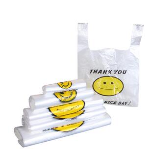 笑脸塑料袋透明购物背心袋加厚批发方便手提袋子马甲袋