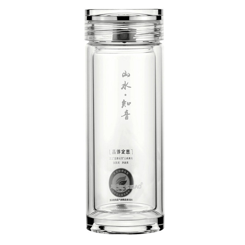 思宝双层玻璃杯商务水晶高档