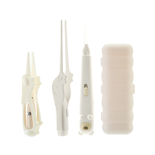 发光挖耳勺儿童硅胶掏耳勺宝宝专用安全耳屎镊子成人耳灯掏耳神器