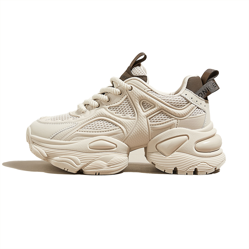 欧货老爹鞋女2025秋冬新款加绒小个子厚底增高休闲运动小白鞋