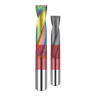 55度硬质合金光刀钨钢平底钻头盲孔沉孔快速扩孔七彩涂层平底钻