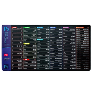 橡胶超大鼠标垫PS wps办公快捷键大全环保电脑桌垫CAD防滑鼠标垫