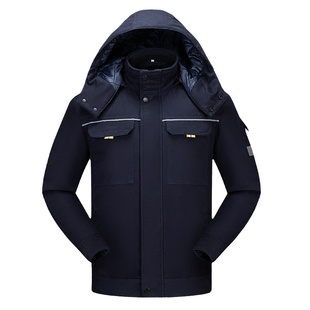 纯棉工作服棉衣男款加厚保暖防寒电网电力汽修车间工程定制劳保服