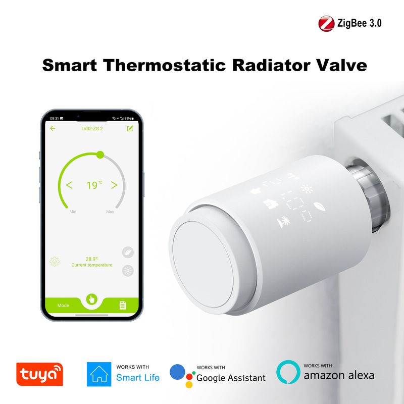 zigbee智能暖气片阀门自动wifi温控器暖无线温控阀地恒温器远程
