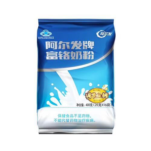 阿尔发富铬奶粉中老年忌糖人专用成人无蔗糖冲饮牛奶粉