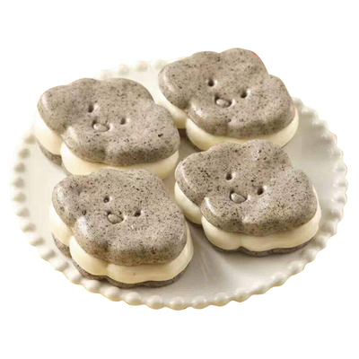 五黑芝麻卡通云朵馒头儿童早餐半成品速冻食品学生高钙营养早饭