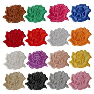 自粘免缝玫瑰花朵布贴羽绒服衣服裤子装饰贴修补破洞修复无痕贴花