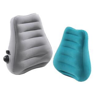 按压式充气腰枕护腰靠垫飞机高铁长途睡觉神器二等座便携旅行腰垫