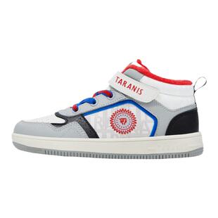 泰兰尼斯kids男童板鞋秋冬款高帮保暖板鞋中大童加绒儿童休闲鞋子