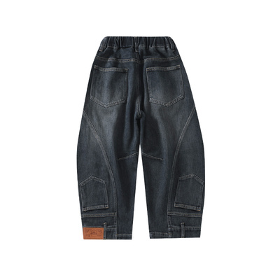 女童加绒牛仔裤秋冬加厚好看裤子