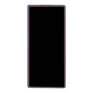 Pinkson适用于三星W26前盖适配原机自带壳绿黄红色凯夫拉芳纶碳纤维纹保护套手机壳