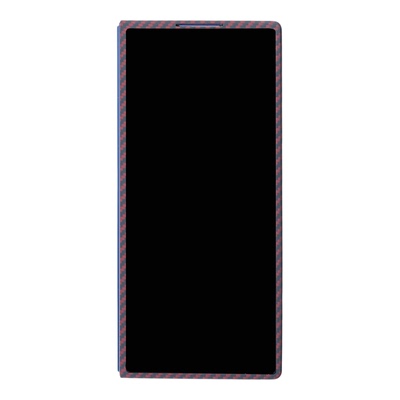 Pinkson适用于三星W26前盖适配原机自带壳绿黄红色凯夫拉芳纶碳纤维纹保护套手机壳