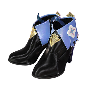 三分妄想星穹铁道三月七cos鞋子细闪绣花cosplay游戏道具鞋高跟