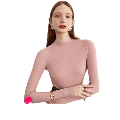 半高领修身长袖无缝一体版型