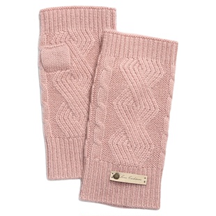 新款羊绒手套女士秋冬季可触屏半指无指开车玩手机防寒保暖护腕