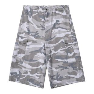 【清仓特价】SUPERTOFU 轻微磨损做旧 灰白迷彩 斜纹面料 七分裤