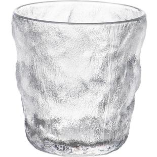 ins风客厅家庭茶杯家用咖啡啤酒咖啡杯冰川纹玻璃杯水杯饮料果汁