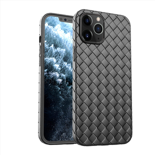 适用苹果11手机壳秒变12直边iphone11全包防摔12promax硅胶软壳11promax编织12pro透气散热仿皮套bv男款商务