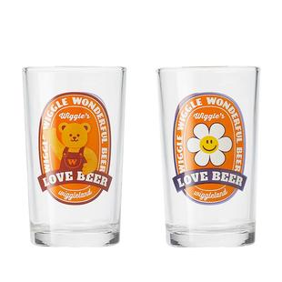 Glasslock&wigglewiggle联名玻璃啤酒杯水杯家用果汁杯耐用杯套装