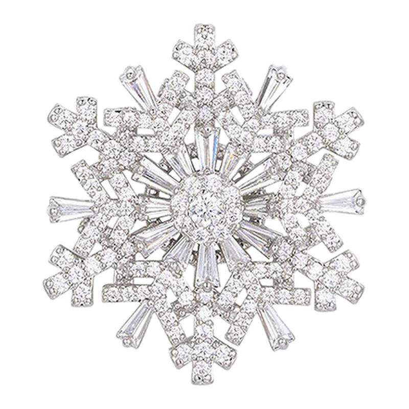 小众高端旋转雪花胸针女款