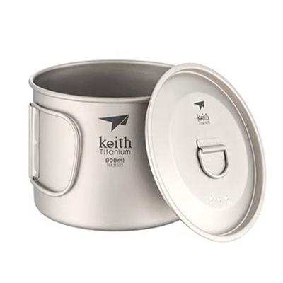 Keith铠斯户外折叠水杯纯钛