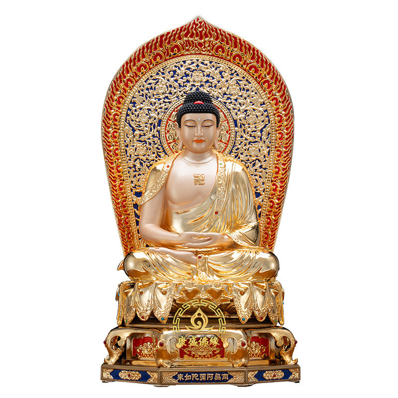 七宝如来药师佛铜像供奉摆件
