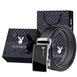 【全牙全卡槽】花花公子皮带男士真皮自动扣胖子腰带牛皮潮流裤带