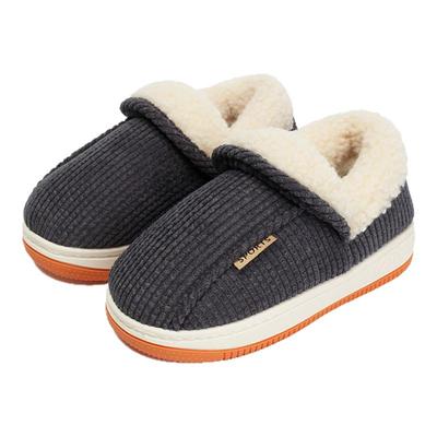 冬季牛筋底棉鞋男女童防滑居家保暖鞋室内外穿中大童居家棉拖鞋女