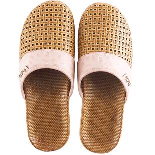 远港藤草编织拖鞋男女夏季室内防滑包头居家用夏天凉席亚麻凉拖鞋