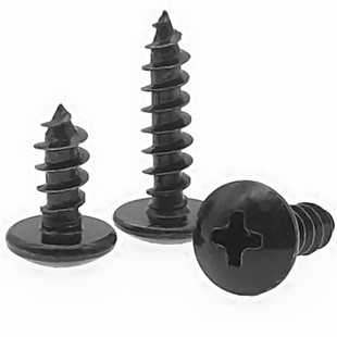 黑加硬十字大扁头自攻螺丝钉不锈钢盘头自攻螺丝伞头木螺钉M3M4M5