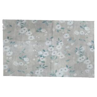 复古中国风数码苎麻印花薄款服装面料连衣裙袍子布料（秋色）