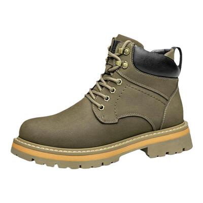 ZRO零度真皮复古绿工装靴