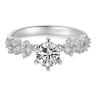 新品莫桑石钻戒爆款超闪戒指宴会订婚指环设计感精致百搭柏林情书